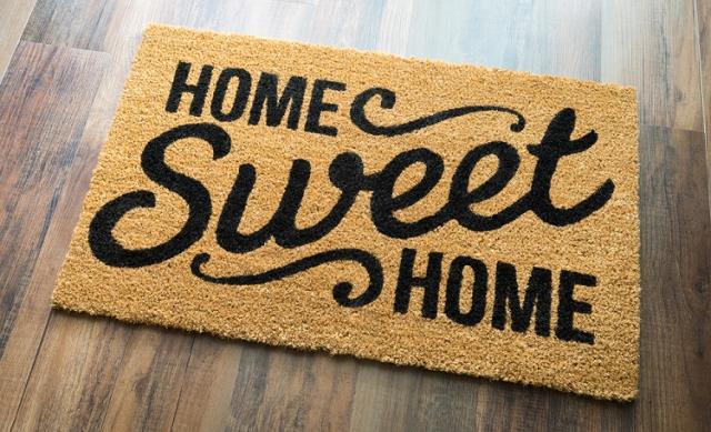 "Home Sweet Home" welcome mat
