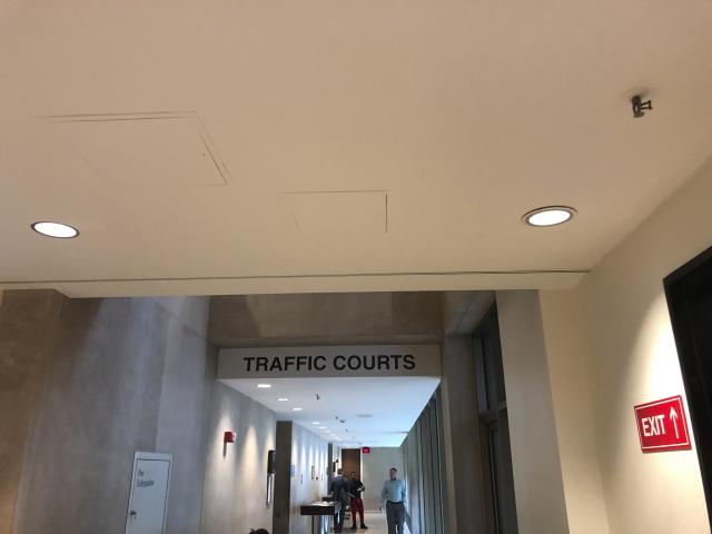 An image showing the hallway leading to the Franklin County Municipal Courthouse Traffic Court