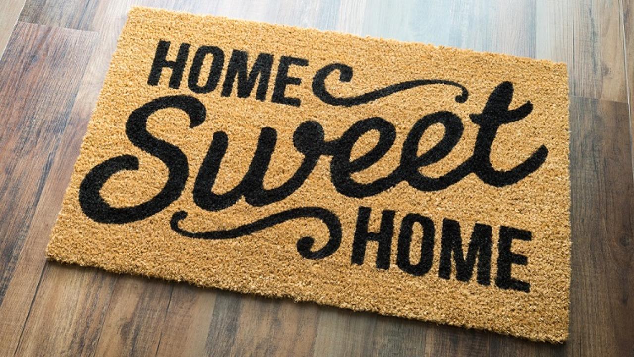 "Home Sweet Home" welcome mat